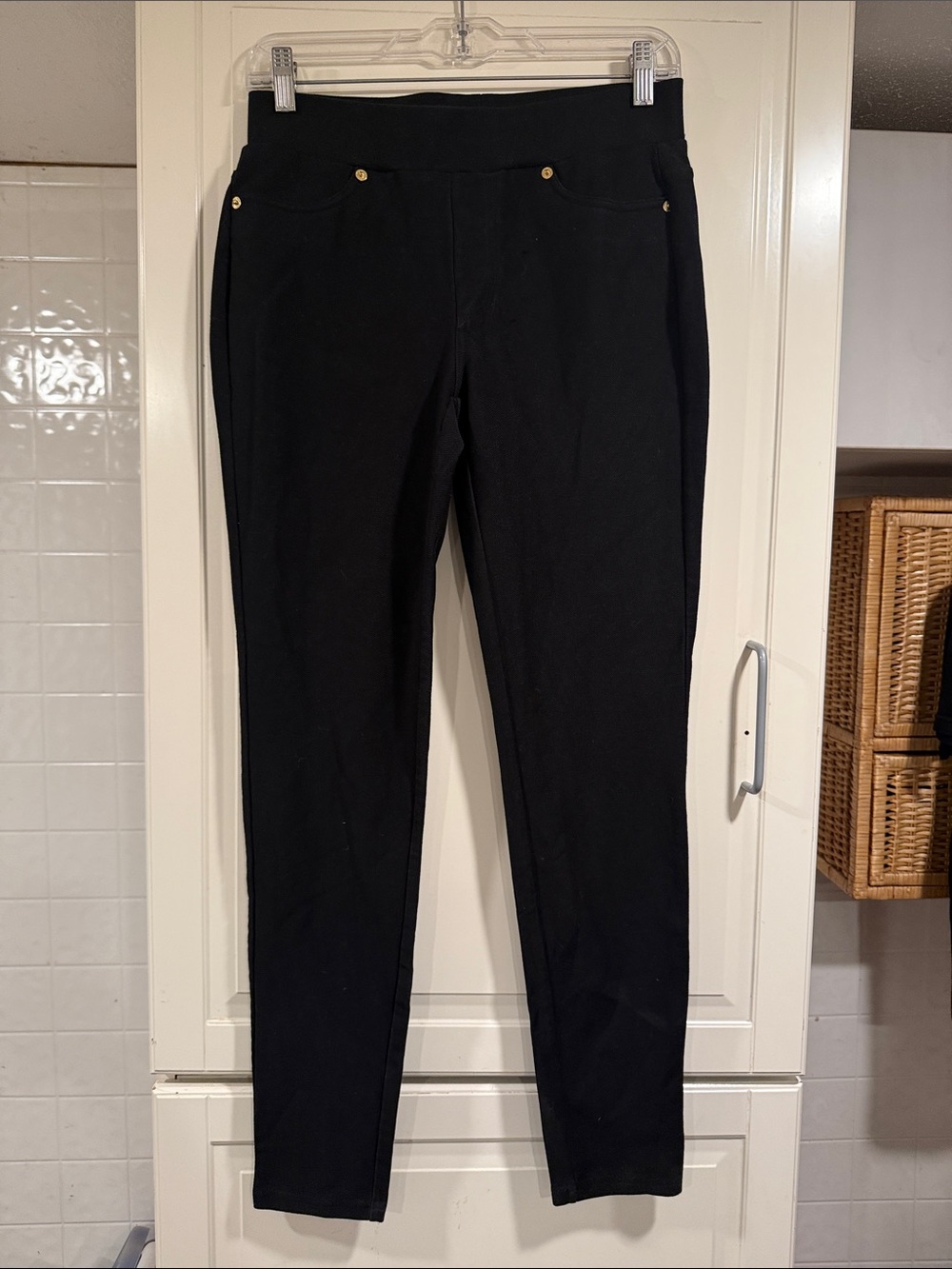 Michael kors Black High-Waist Slim Stretch Pants size small 7:30